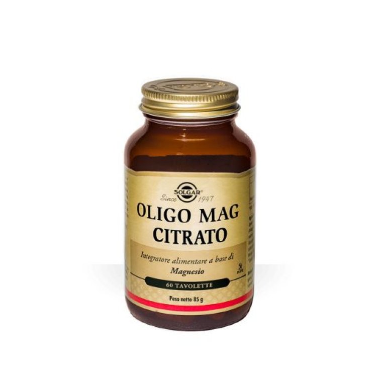 Solgar Oligo Mag Citrato Integratore di Magnesio Supporto Energetico 60 Tavolette Solgar Oligo Mag Citrato Integratore di Magnesio Supporto Energetico 60 Tavolette