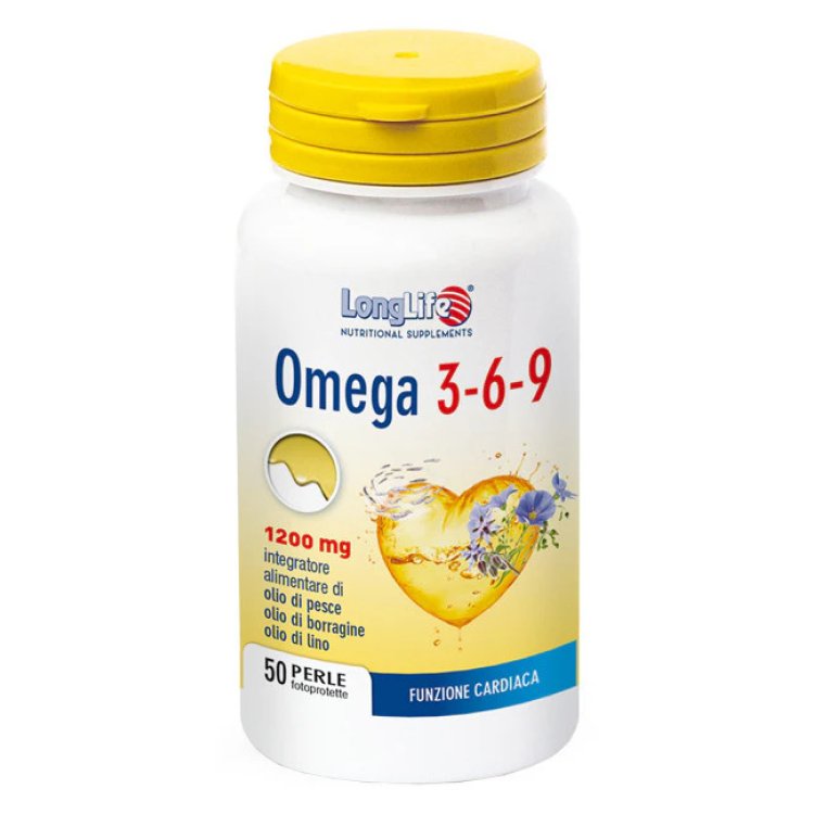 Longlife Omega 3 6 9 Integratore Supporto Cardiocircolatorio 50 Perle