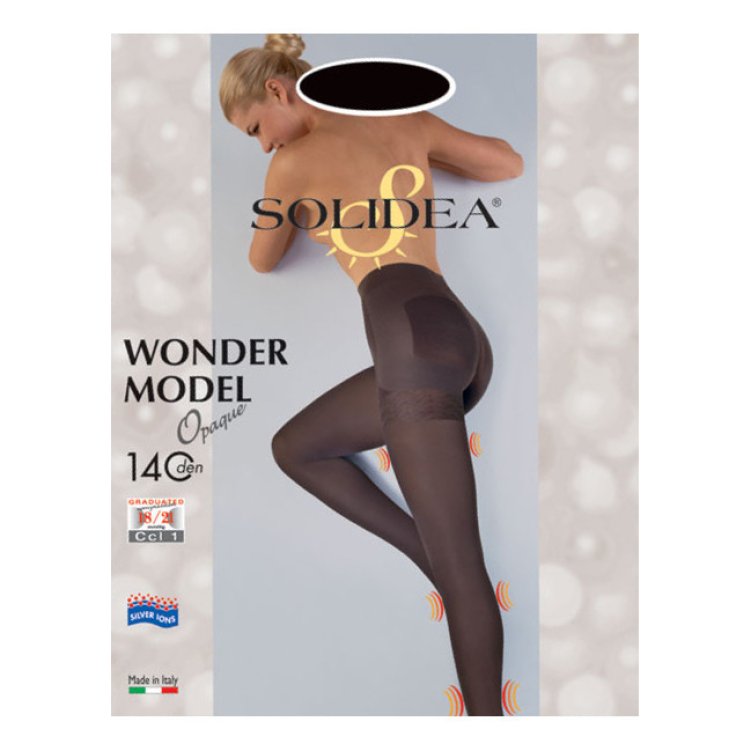 Solidea Wonder Model Collant Opaco Nero 140 Denari Taglia 4XL