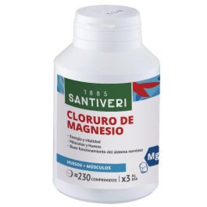 Santiveri Magnesio Cloruro Integratore per Stanchezza 230 Compresse