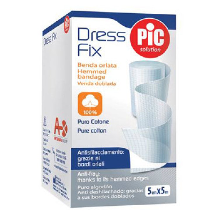 Pic DressFix Benda Orlata in Cotone per Medicazioni 10 cm x 5 m
