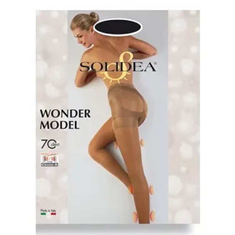 Solidea Wonder Model 70 Sheer Collant Nero Taglia 4-L