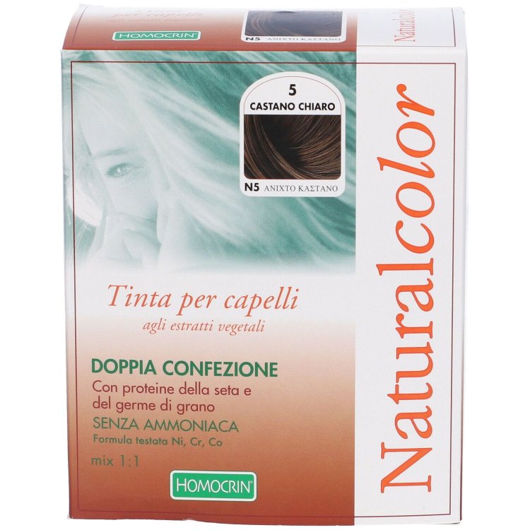 Homocrin Naturalcolor Tintura Capelli Castano Per Colorare e Illumina 2 Trattamenti