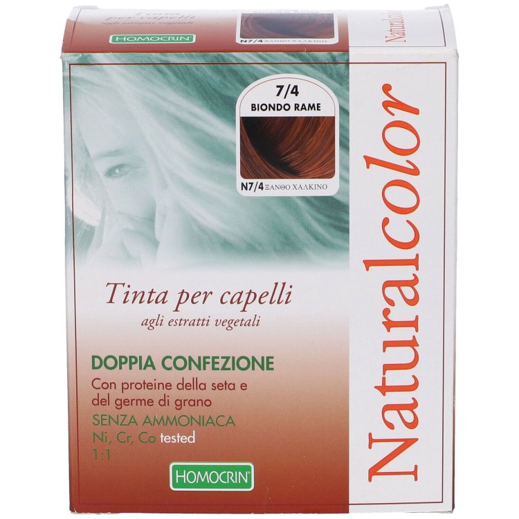 Homocrin Naturalcolor Tinta Capelli 7/4 Biondo Rame 2 Trattamenti