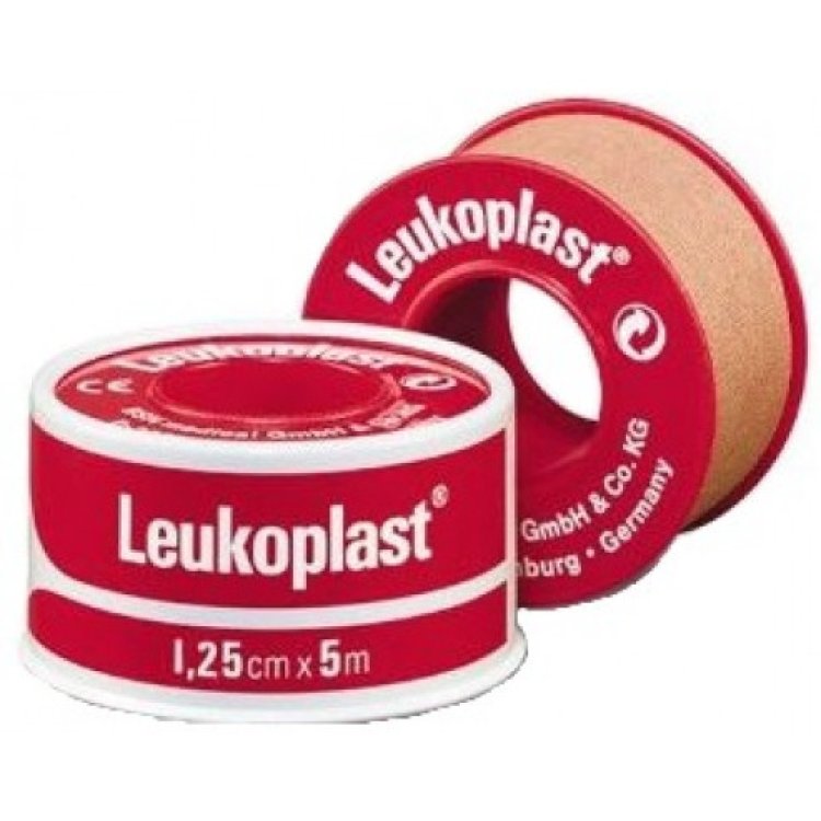 Leukoplast Mutua Cerotto Fissaggio Bendaggi e Fasciature 1,25cm x 5m