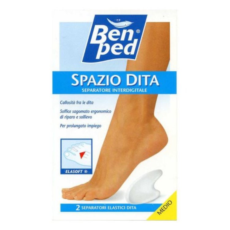 Benped Separatore Dita Medio 2 Pezzi per Dita Accavallate Benped Separatore Dita Medio 2 Pezzi per Dita Accavallate