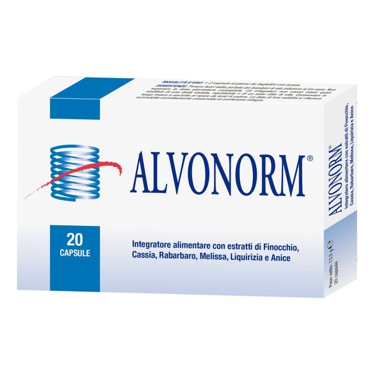 Natural Bradel Alvonorm Depurativo Integratore per Transito Intestinale - 20 Capsule