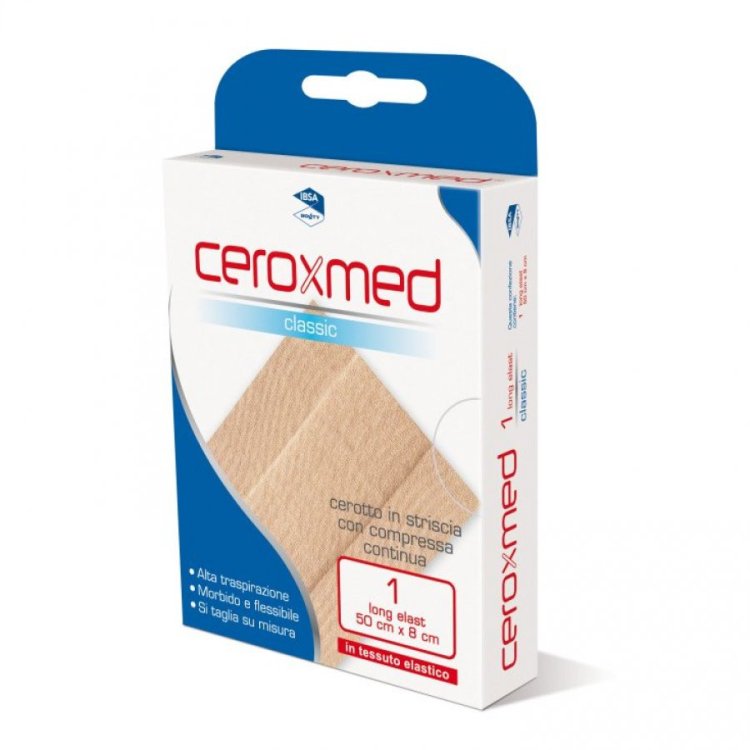 Ceroxmed Long Cerotto Elastico Ritagliabile per Medicazione 50x8cm Ceroxmed Long Cerotto Elastico Ritagliabile per Medicazione 50x8cm