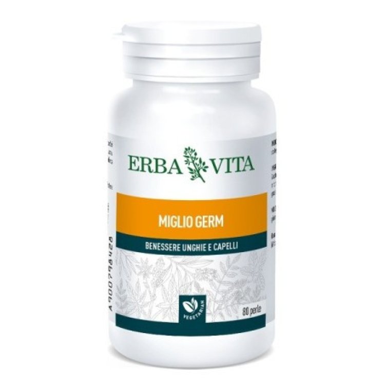 Erba Vita Miglio Germ Integratore per Unghie e Capelli - 80 Perle