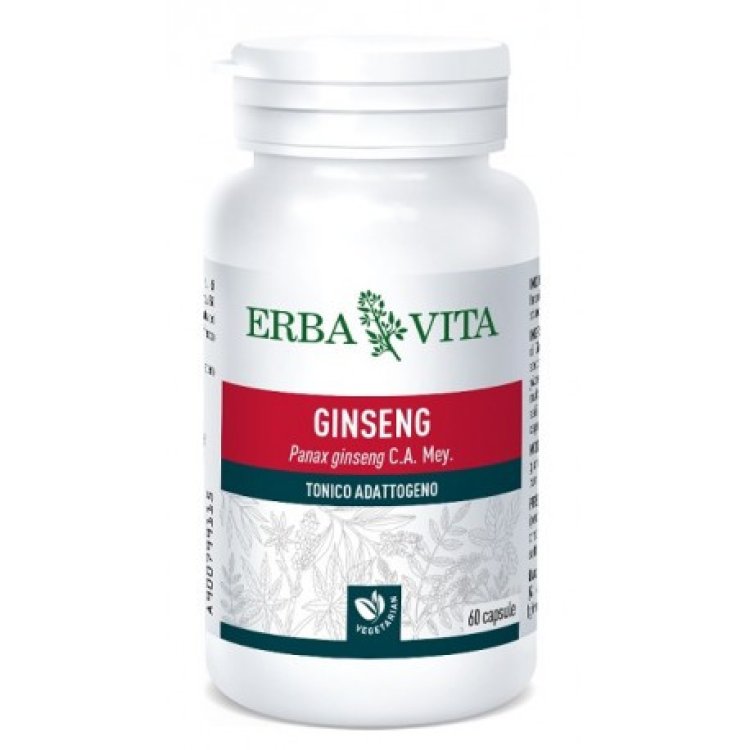 Erba Vita Ginseng Integratore Tonico Adattogeno Antistress 60 Capsule