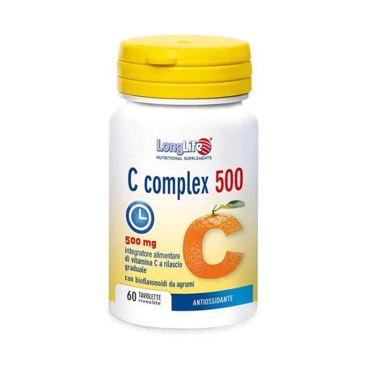 Longlife C Complex 500 T/R Integratore Vitamina C Rilascio Graduale, 60 Tavolette