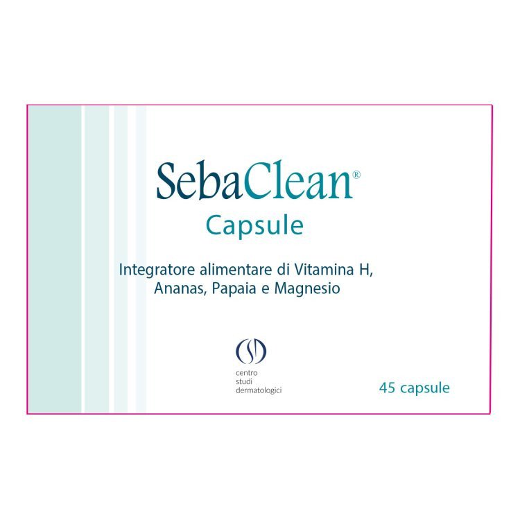 Sebaclean Integratore Alimentare Vitamina H Biotina per Capelli 45 Capsule