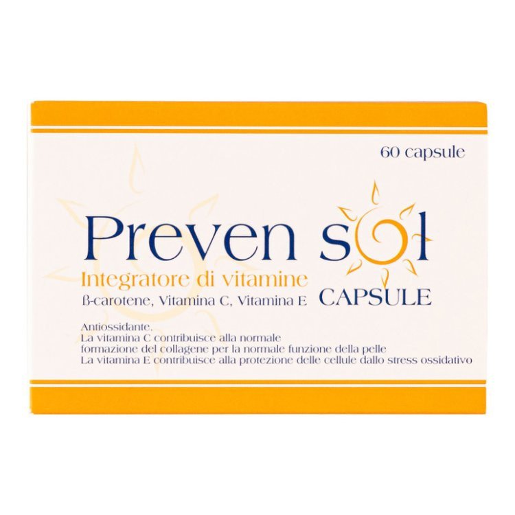 Prevensol Integratore Alimentare Pelle Vitamina C E Beta Carotene 60 Capsule