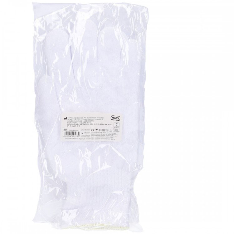 Meds Guanto in Cotone Bianco Misura 8.5, Non Chirurgico