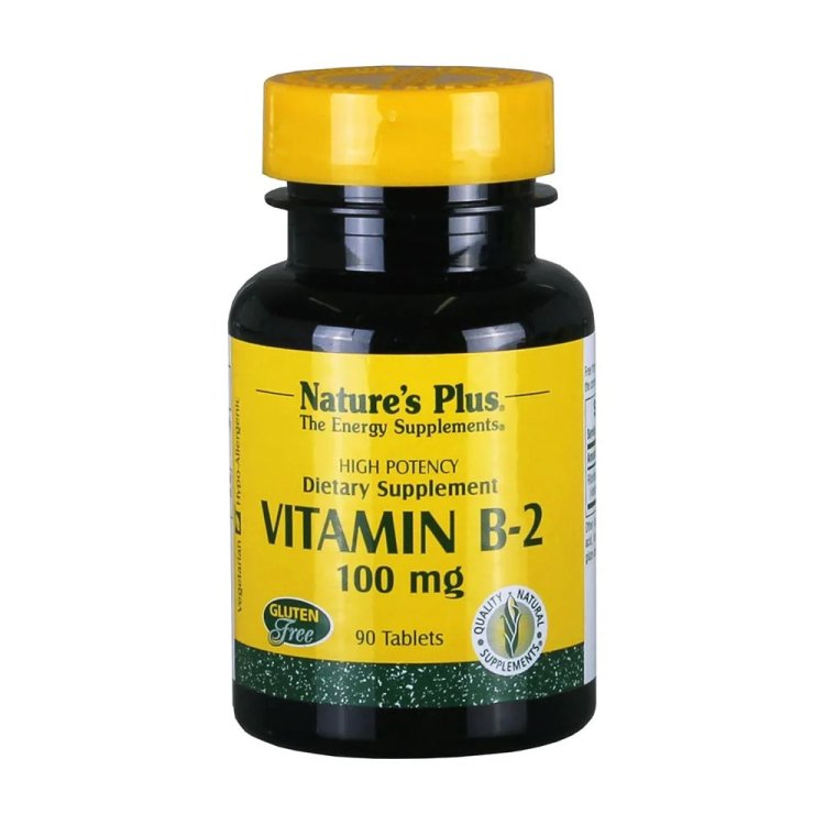 Nature's Plus Vitamina B2 Riboflavina 100mg Integratore Metabolismo - 90 Tavolette