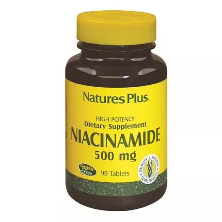 Nature's Plus Niacinamide Integratore per Bocca e Gengive 500 mg, 90 Tavolette