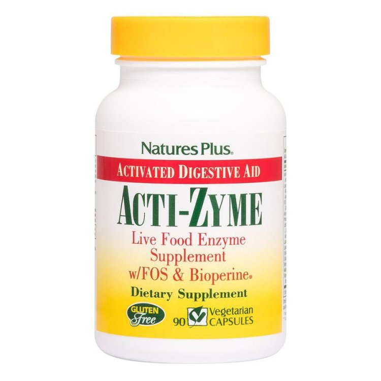 Nature's Plus Acti Zyme Integratore Enzimi Proteolitici Digestivi 90 Capsule