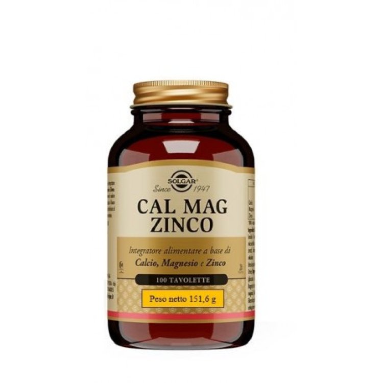 Solgar Cal Mag Zinco Integratore Multiminerale per Ossa 100 Tavolette Solgar Cal Mag Zinco Integratore Multiminerale per Ossa 100 Tavolette