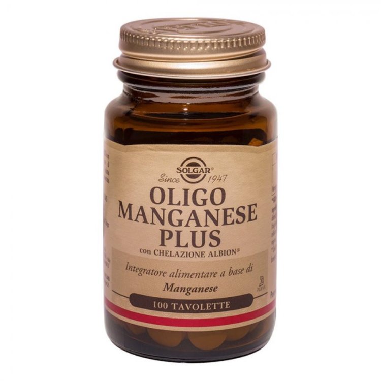 Solgar Oligo Manganese Plus Integratore Antiossidante in Tavolette, 100 Unità Solgar Oligo Manganese Plus Integratore Antiossidante in Tavolette, 100 Unità