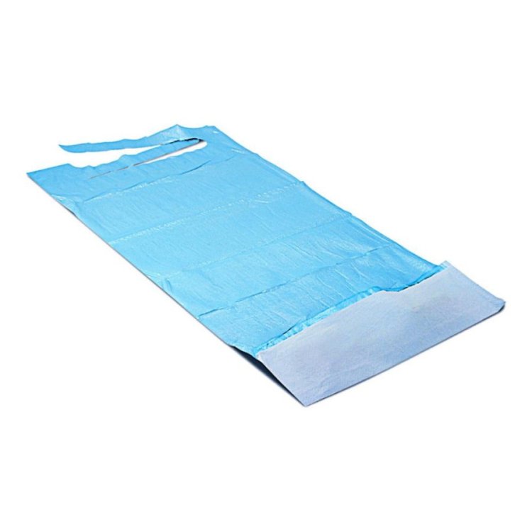 Safety Bavaglini Monouso Adulti con Tasca 37x70 cm 100 Pezzi