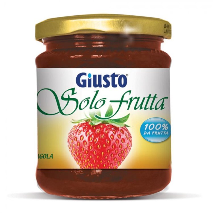 Giusto Solo Frutta Marmellata di Fragole Senza Glutine Vaso 284 g