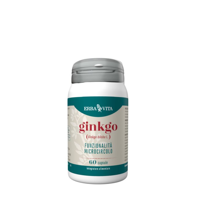 Erba Vita Ginkgo Biloba Integratore per Microcircolo e Memoria 60 Capsule