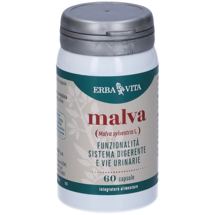 Erba Vita Malva Integratore Alimentare per Digestione e Vie Urinarie 60 Capsule Erba Vita Malva Integratore Alimentare per Digestione e Vie Urinarie 60 Capsule