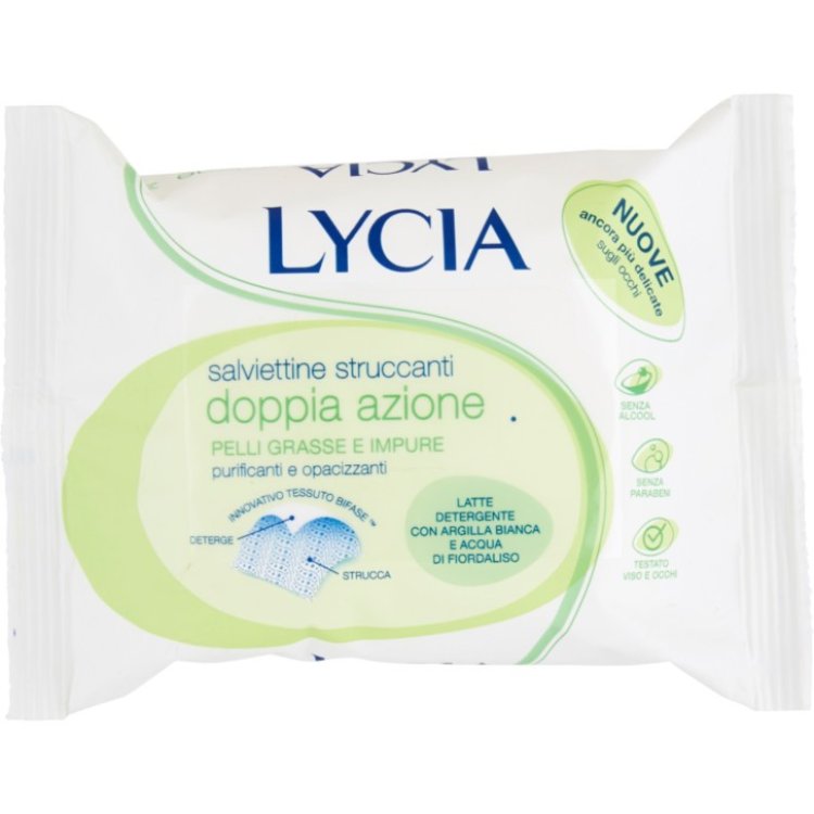 Lycia Salviette Struccanti Pelli Miste e Grasse Detergente Idratante 20 Pezzi Lycia Salviette Struccanti Pelli Miste e Grasse Detergente Idratante 20 Pezzi
