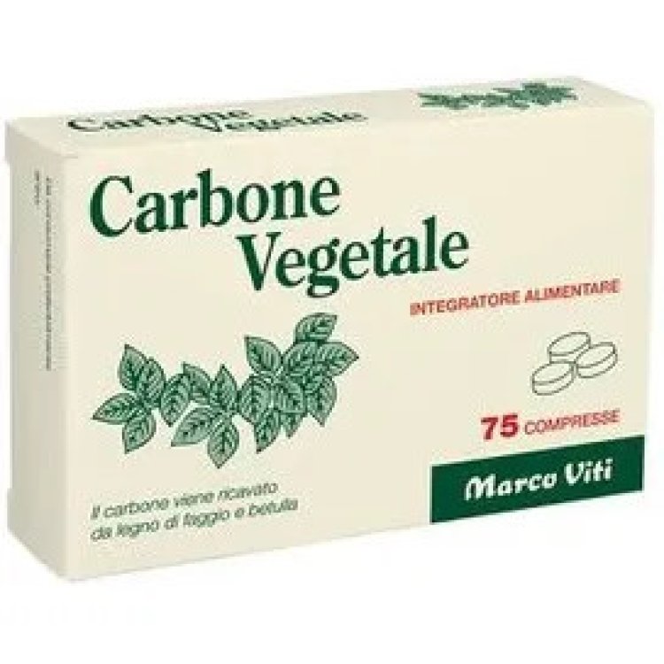Marco Viti Carbone Vegetale Integratore Alimentare per Gonfiore 75 Compresse