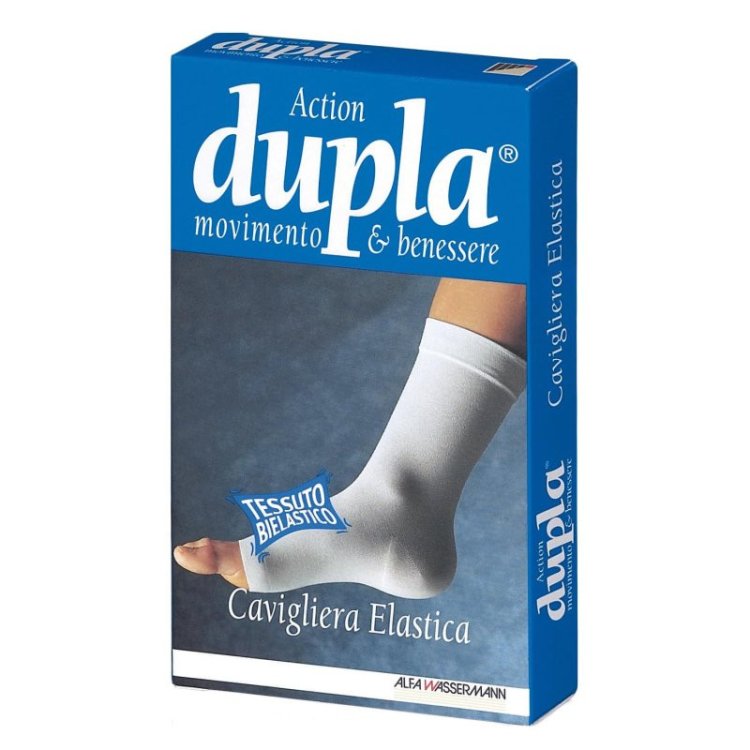 Dupla Cavigliera Elastica Bianca XL Supporto per Caviglia