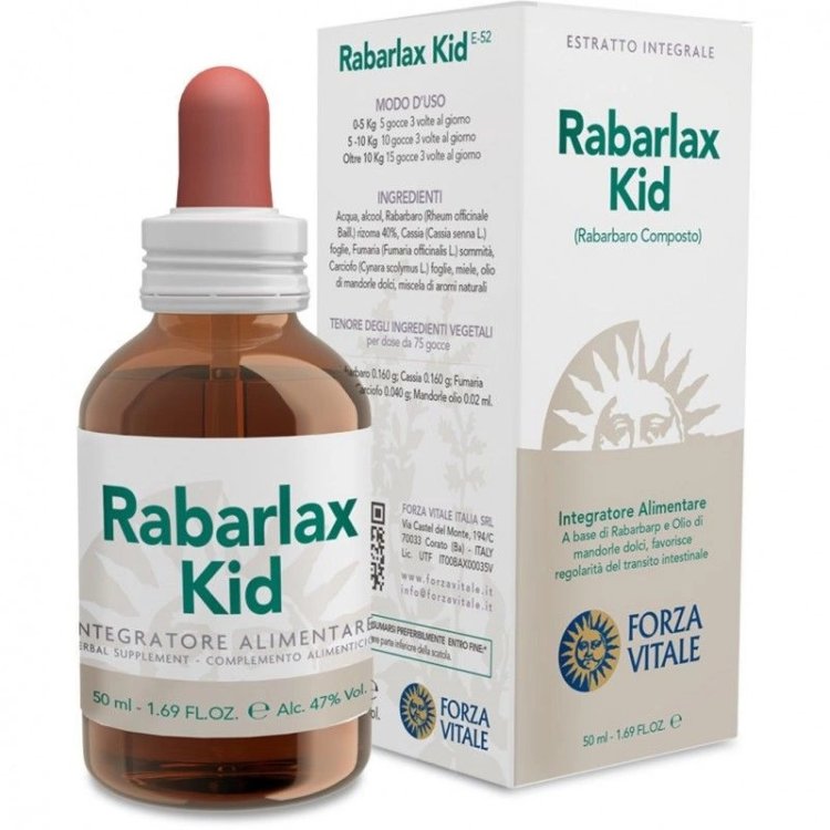 Forza Vitale Italia Rabarbaro Composto Ecosol Kids Gocce per Metabolismo 50ml