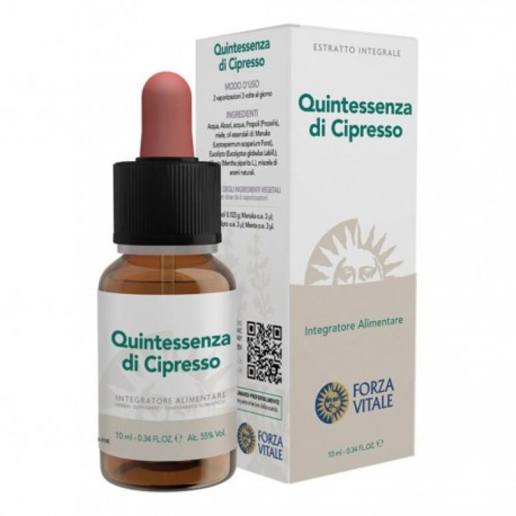 Forza Vitale Italia Quintessenza Cipresso Gocce Integratore per Microcircolo 10ml