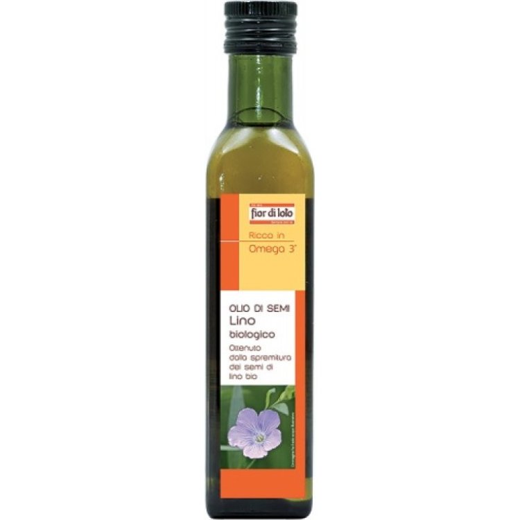 Fior Di Loto Olio di Semi di Lino Biologico Ricco in Omega 3, 250ml