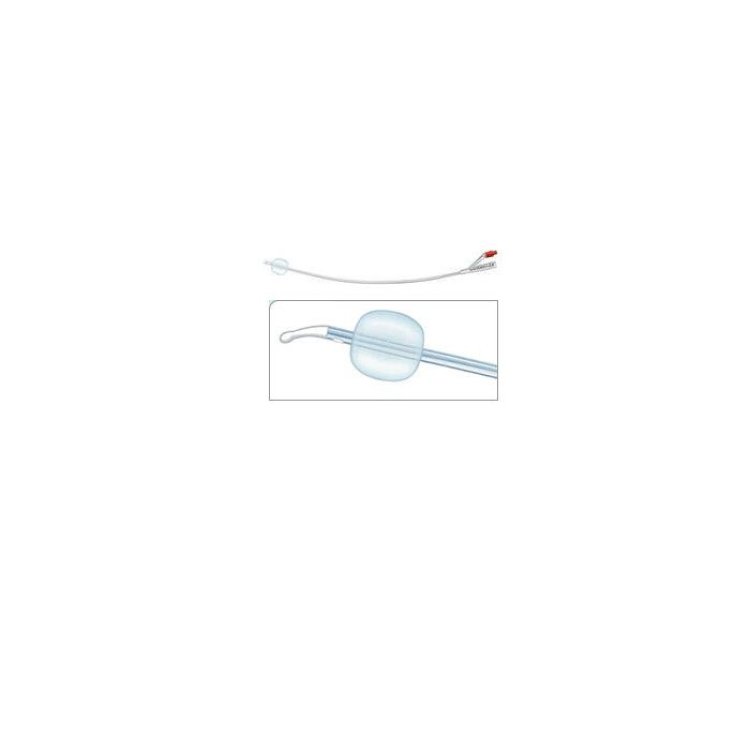 Catetere Vescicale Foley Rüsch Brillant Aquaflate In Silicone A 2 Vie, CH22 - Nuovo, Sterile