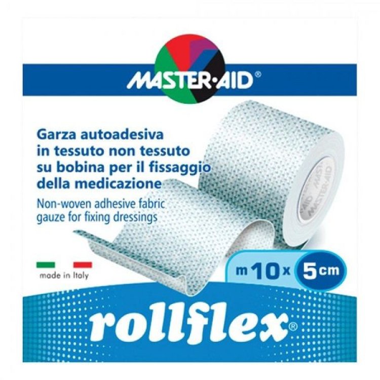 Master Aid Rollflex Garza Autoadesiva 5m x 2,5cm per Fissaggio Medicazioni
