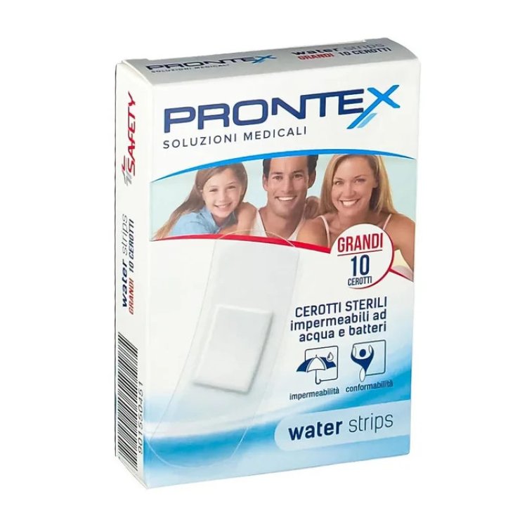 Prontex Water Strips Cerotti Grandi Impermeabili per Protezione Ferite 10 Pezzi