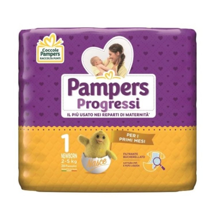 Pampers Progressi Newborn Pannolini Taglia 1 (2-5 kg) 28 Pezzi