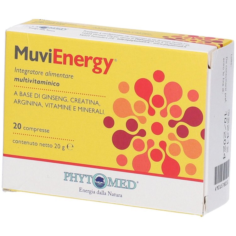 Muvi Muvienergy Integratore Energia con Ginseng Creatina Arginina 20 Compresse