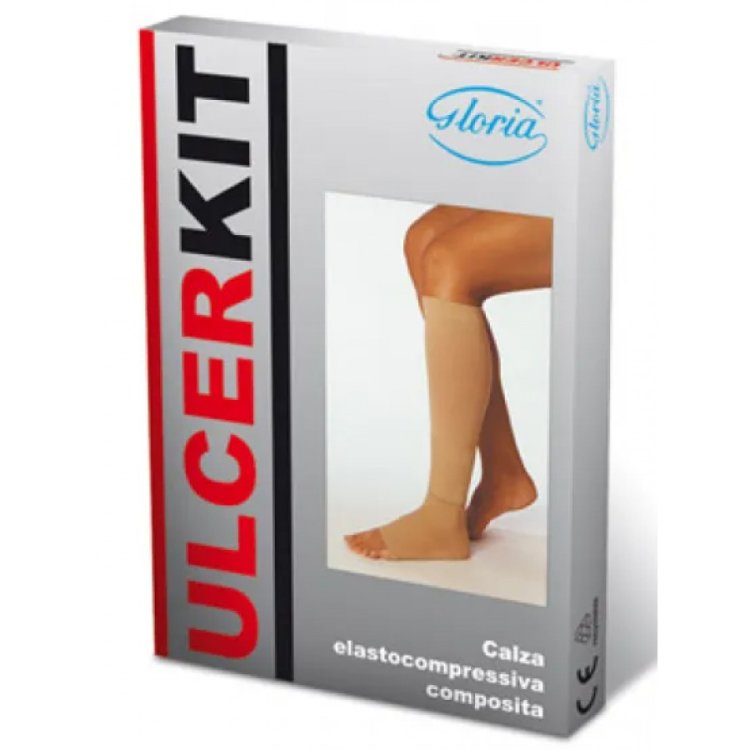 Gloria Ulcerkit Gambaletto 20/20 Taglia L 1 Pezzo, Per trattamento dell&rsquo;ulcera venosa