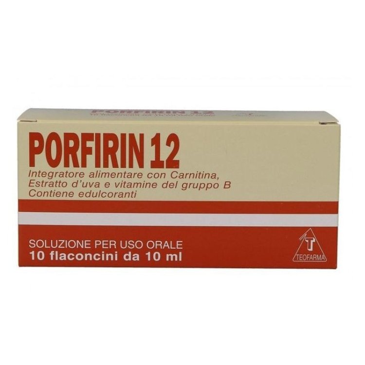 Teofarma Porfirin 12 Integratore per Stanchezza Fisica e Mentale 10 Flaconcini