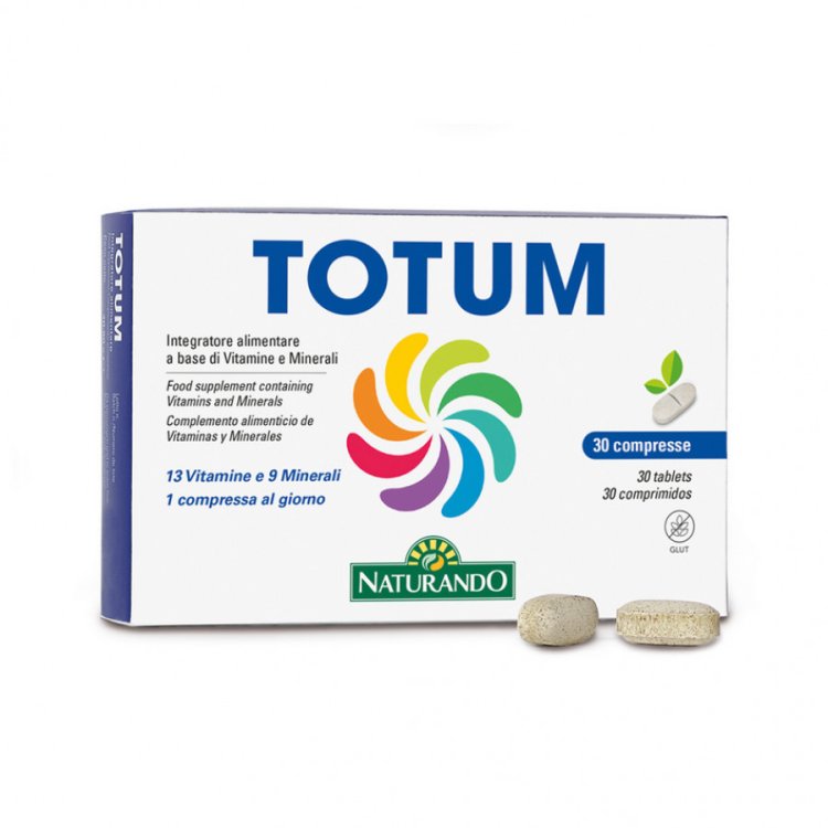 Naturando Totum Integratore Vitamine e Minerali per Benessere Quotidiano 30 Compresse
