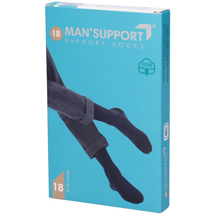Gloria Man Support Gambaletto Cotone Antracite Taglia 3