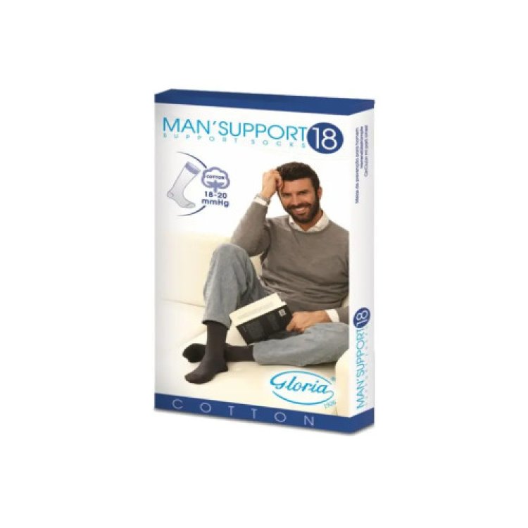 Gloria Man Support 18 Cotone Gambaletto Preventivo Antracite Taglia 5