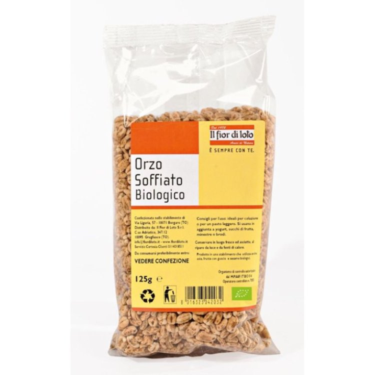 Fior di Loto Orzo Soffiato Biologico Ricco di Fibre 125g