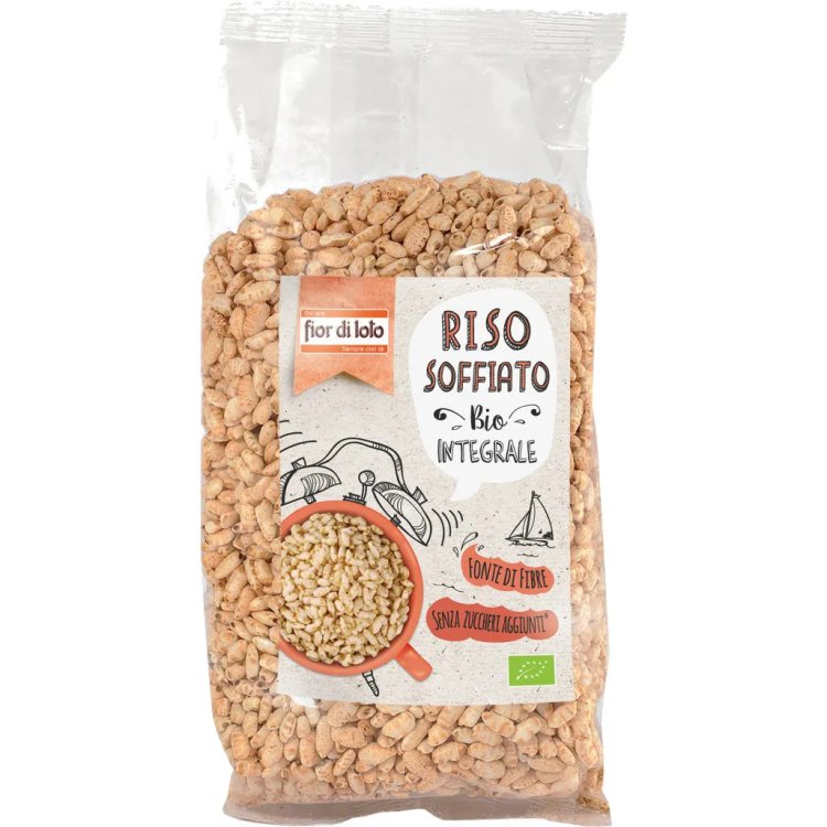 Fior Di Loto Riso Soffiato Integrale Biologico Fonte di Fibre 125g