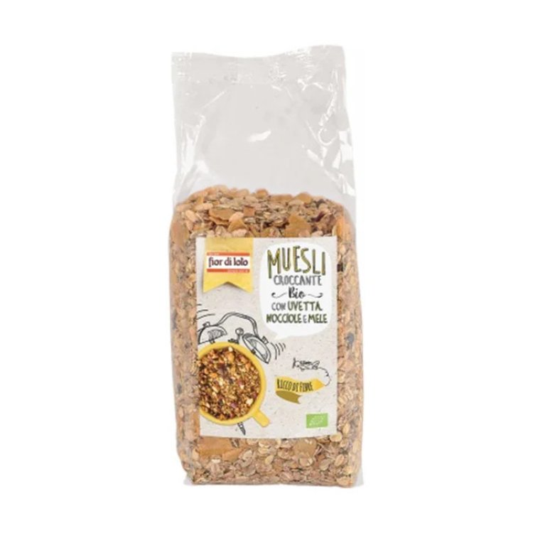 Fior di Loto Muesli Croccante con Uvetta Nocciole e Mele Biologico 750g