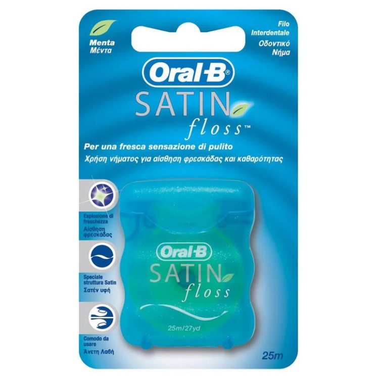 Oral-B Satin Floss Filo Interdentale al Gusto di Menta 25m