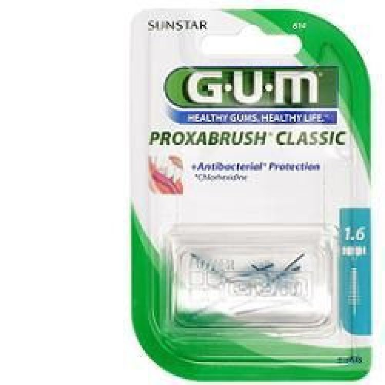 Gum Proxabrush Classic 614 Scovolino Interdentale 1,6 mm 8 Pezzi