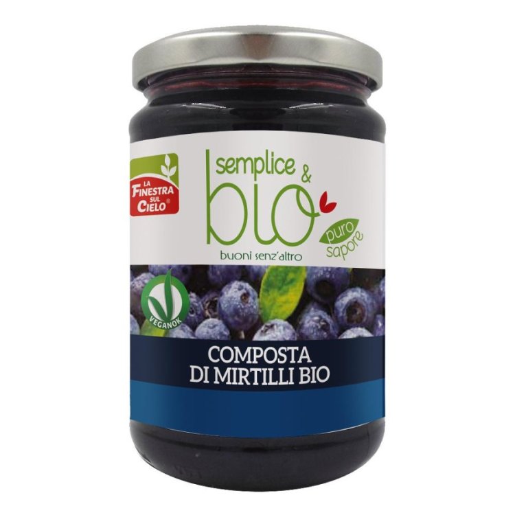 La Finestra sul Cielo Composta di Mirtilli Bio con Polpa di Mela 320 g
