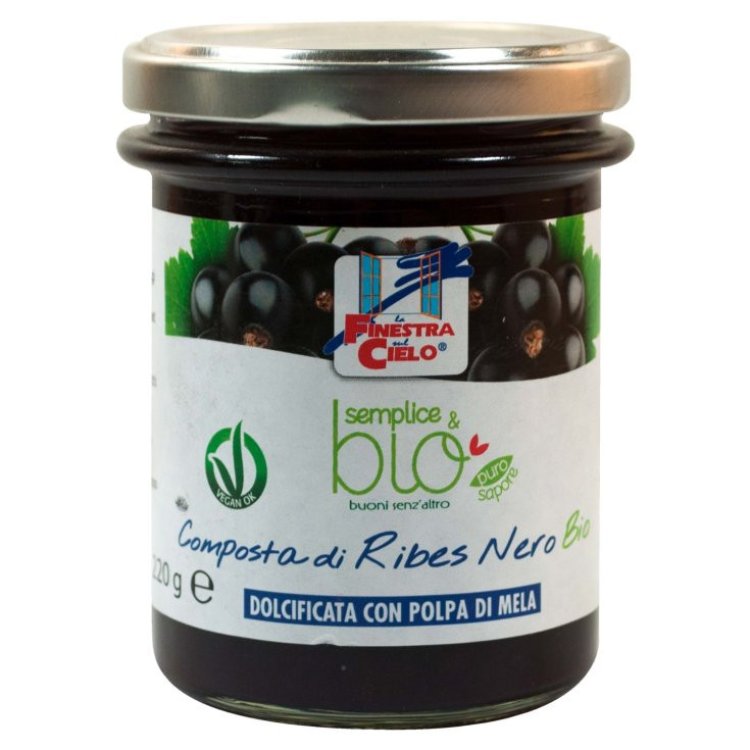 Semplice&bio Composta di Ribes Nero Bio Dolcificata con Polpa di Mela - 220g